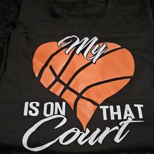 Black and Orange Kids Basketball Shirt